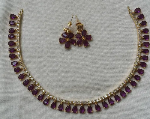 AD- Stone Choker -Gold Finish